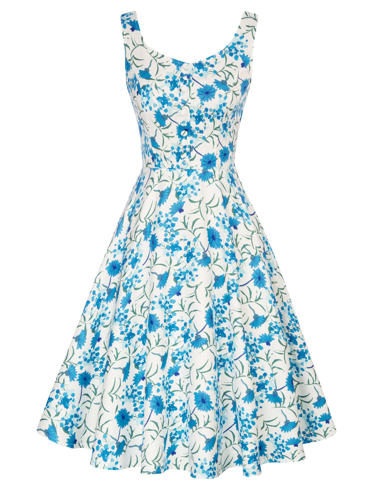 belle poque 1950s Retro Vintage Sleeveless Homecoming Dresses Cocktail Party Blue