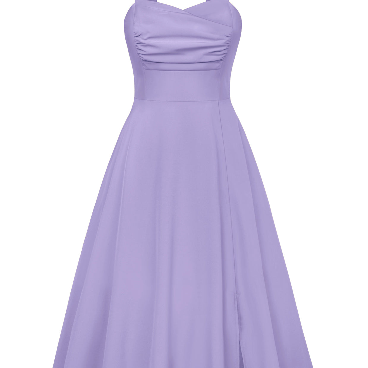 belle poque Vintage 1950s Cocktail Dress Ruched Slit A Line Swing Dress with Pockets Purple