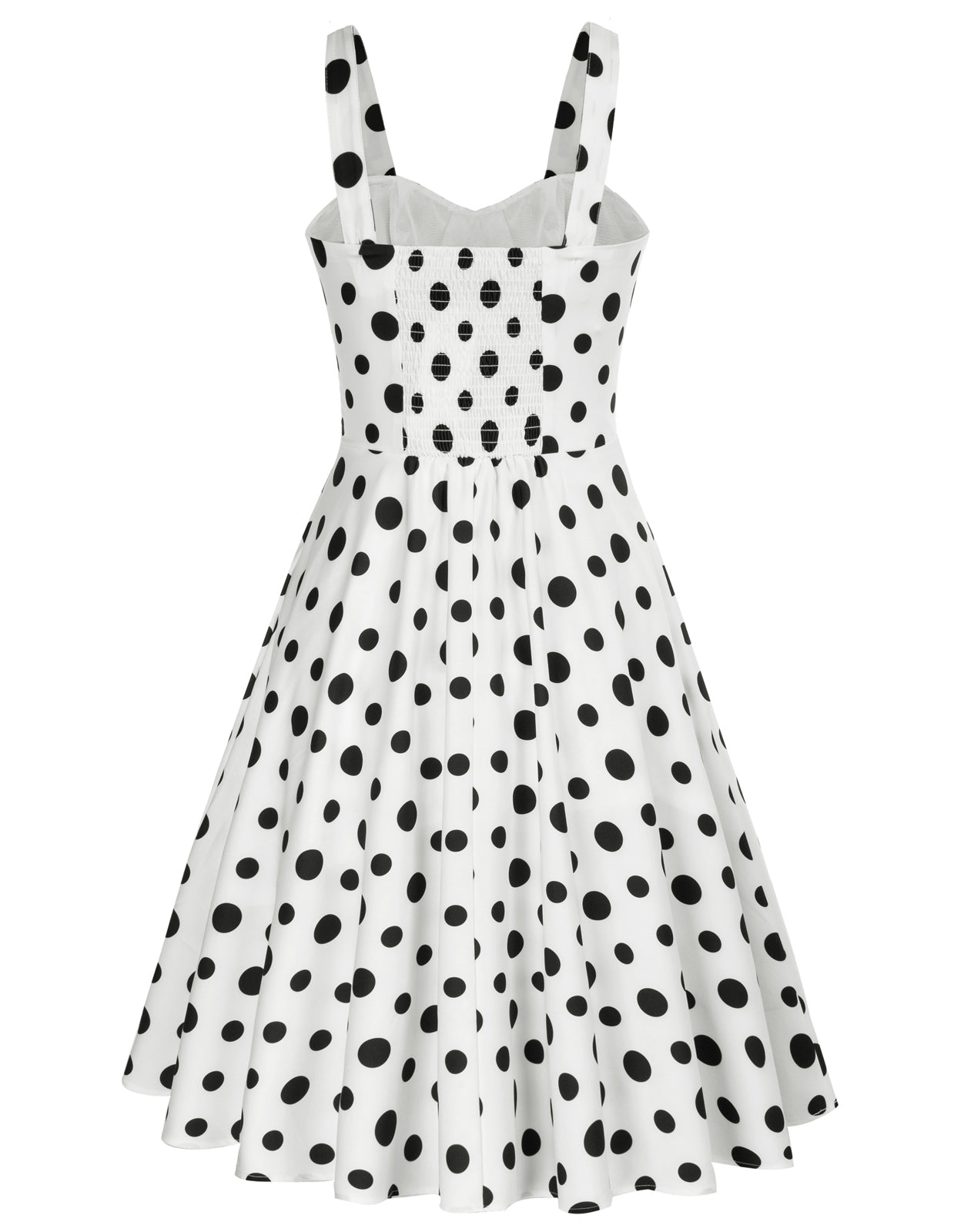 belle poque Vintage Two-Way Defined Waist Dress Ruched Bodice Flared A-Line Dress