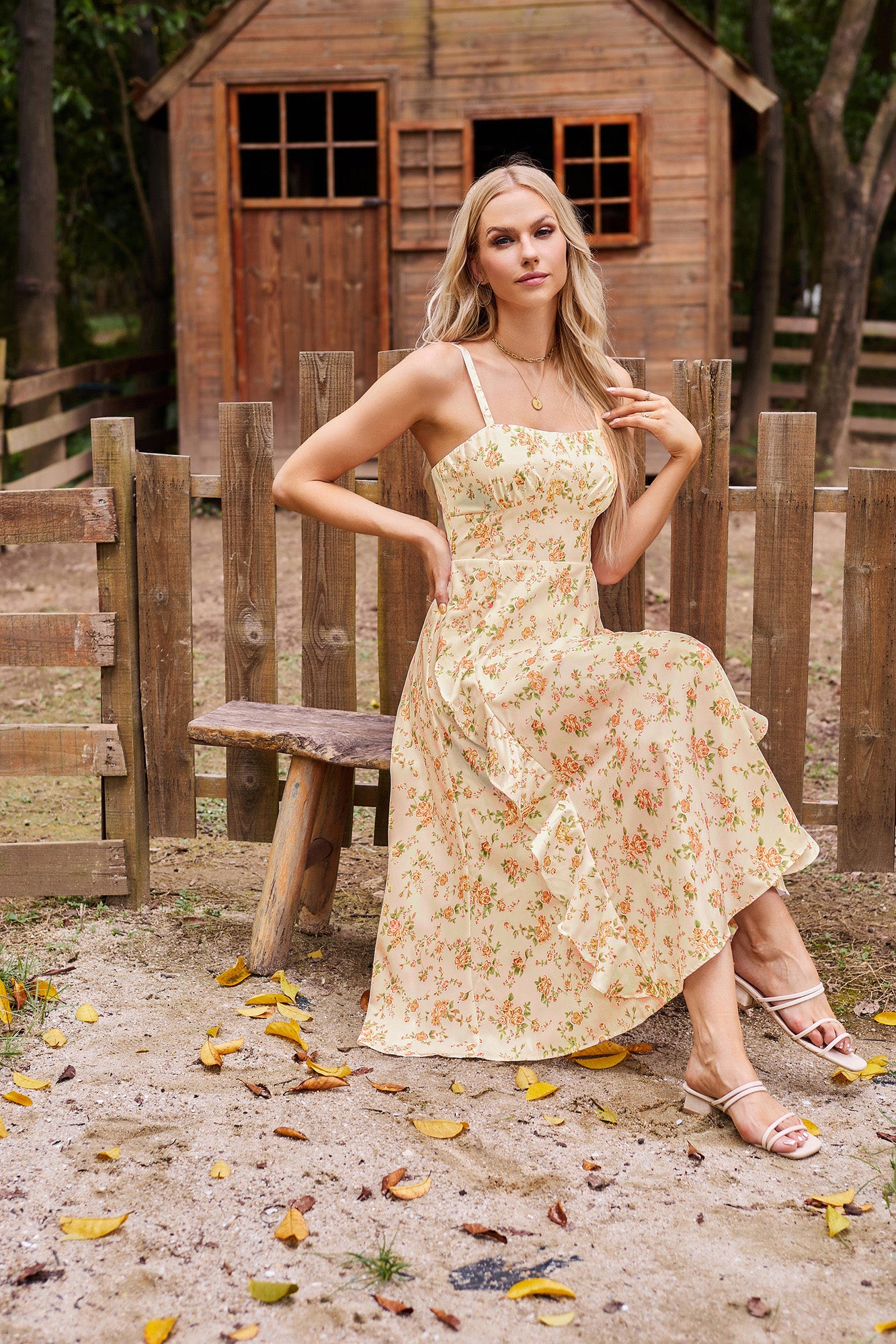 belle poque Sun Slip Dresses for Women Boho Maxi Dresses Casual Spaghetti Ruffle Dress