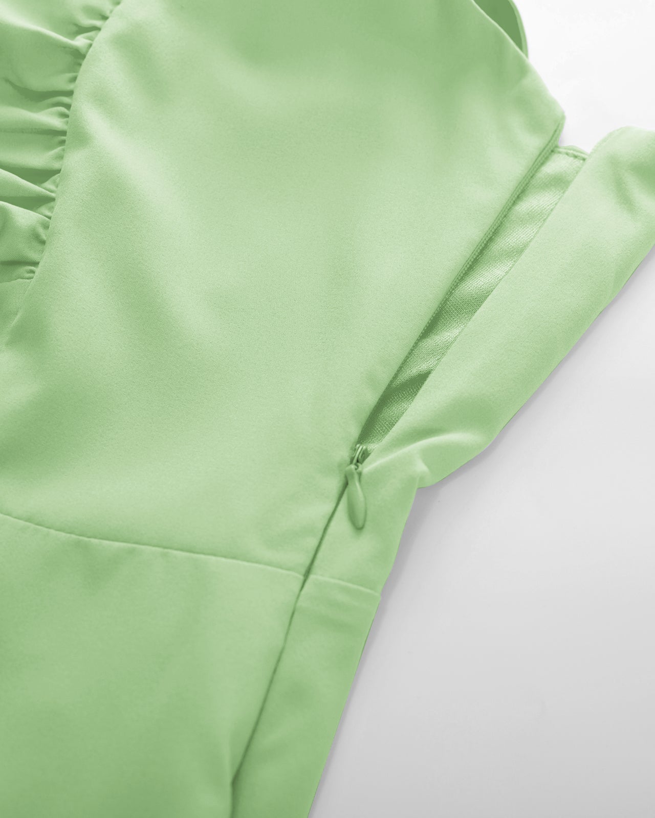 belle poque Vintage 1950s Cocktail Dress Ruched Slit A Line Swing Dress with Pockets