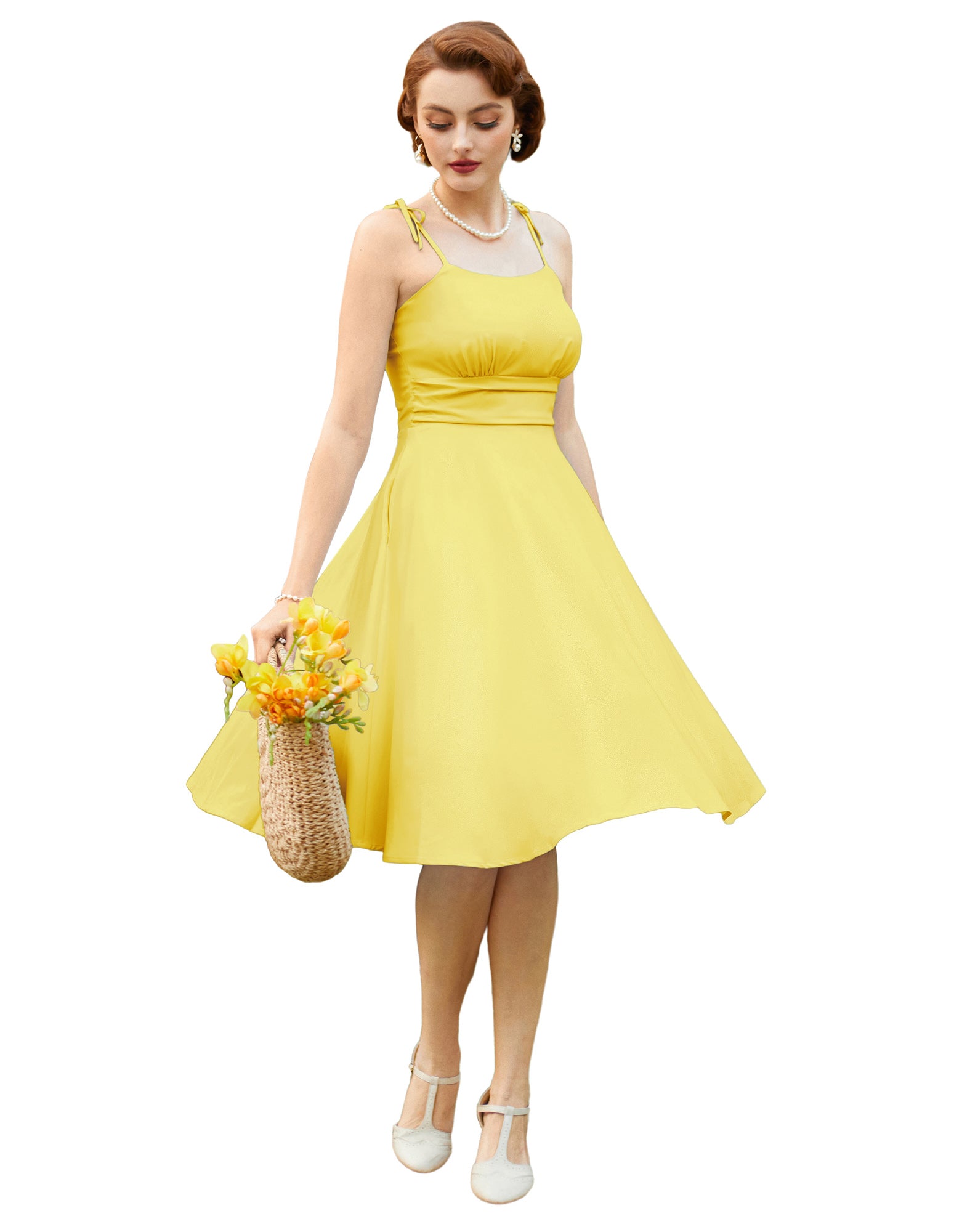 belle poque 2025 Summer Dresses for Women Midi Sun Dress Cute Casual Dress with Pockets