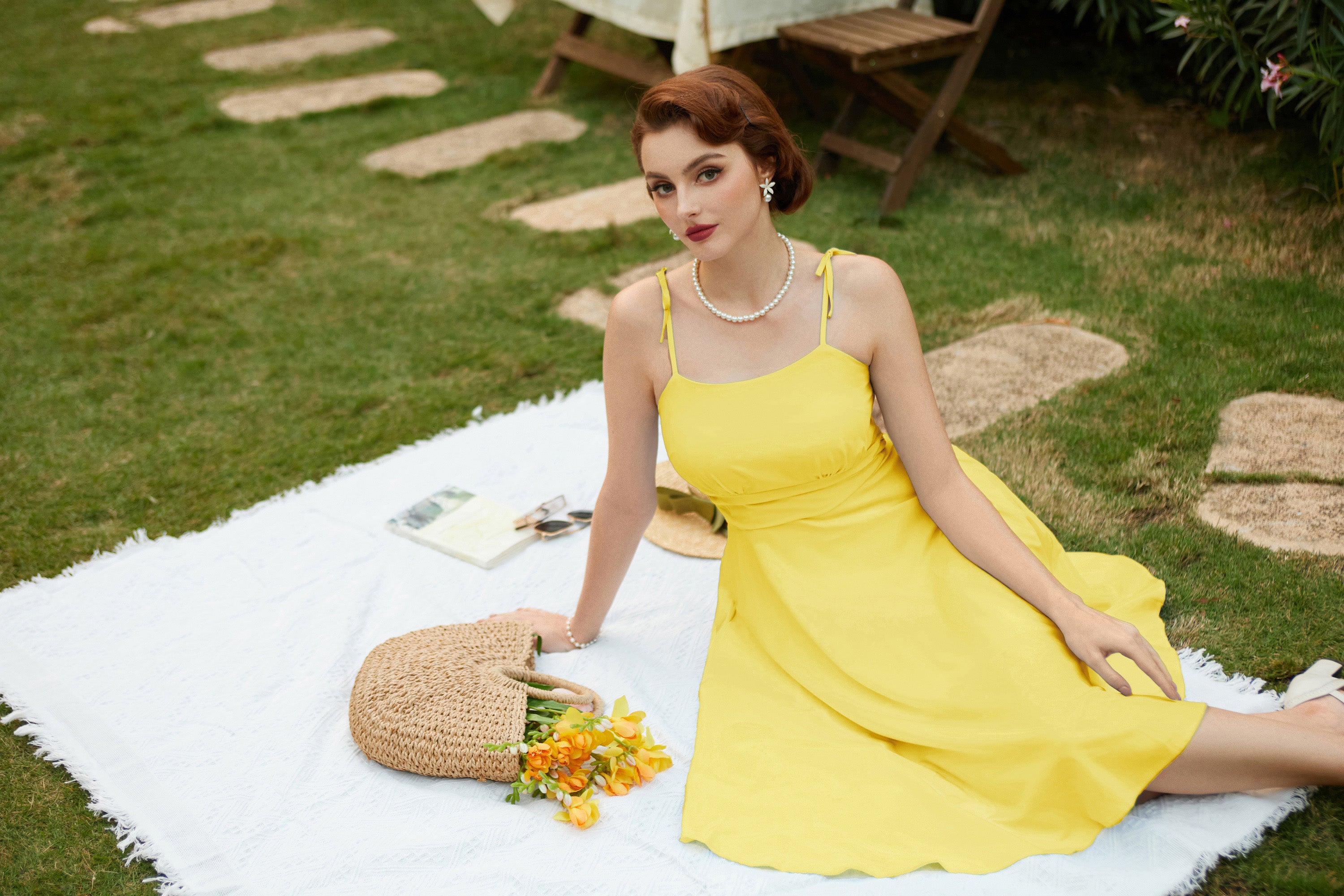 belle poque 2025 Summer Dresses for Women Midi Sun Dress Cute Casual Dress with Pockets