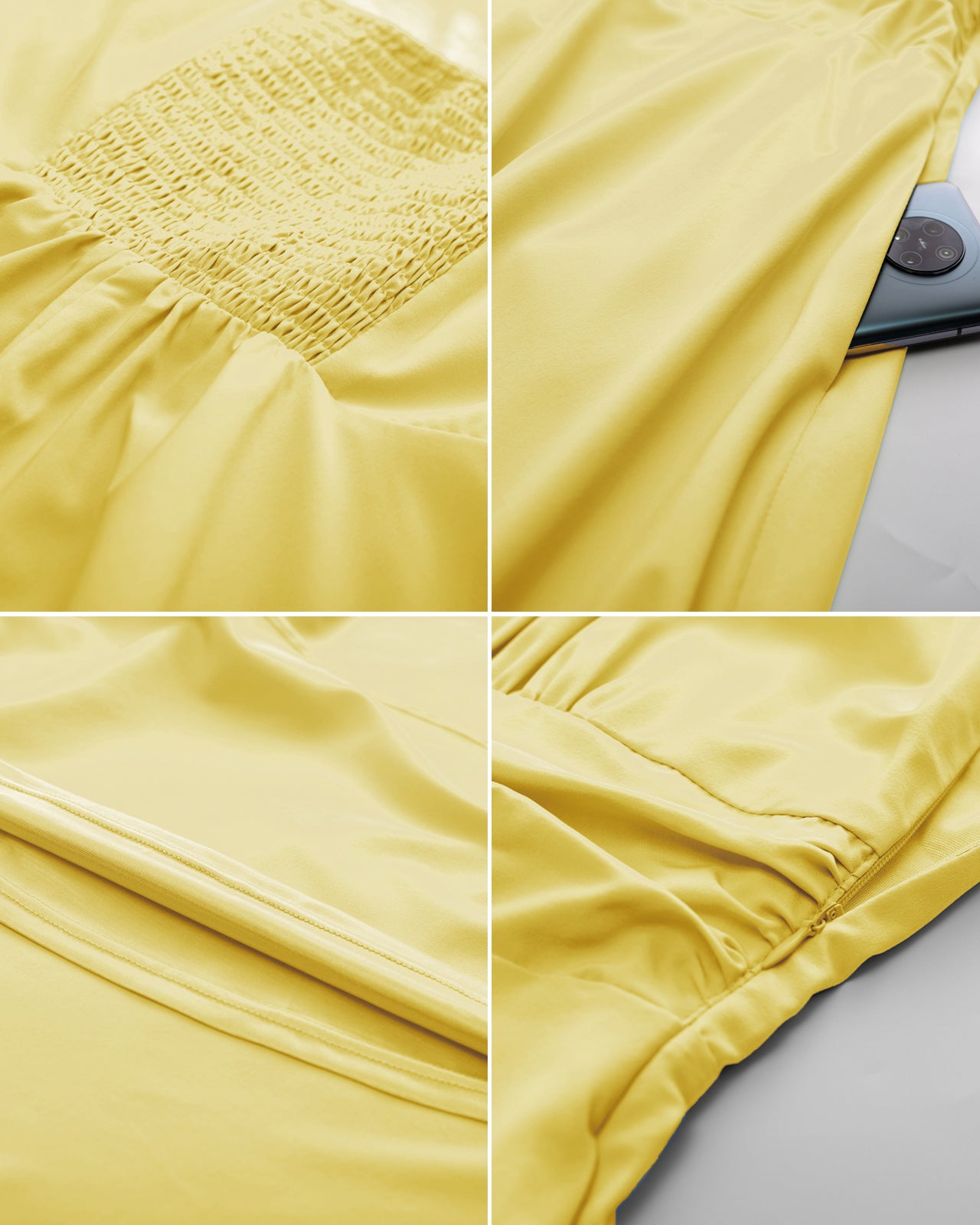 belle poque Summer Slip Dresses for Women Spaghetti Strap Midi Sun Dress Cute Casual Dress with Pockets