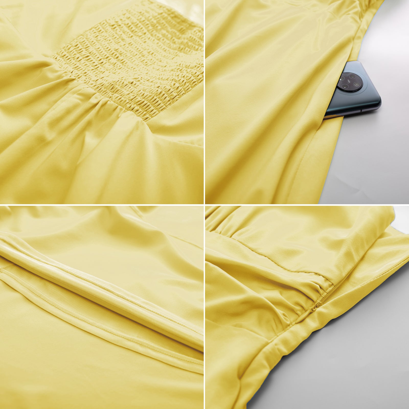 belle poque Summer Slip Dresses for Women Spaghetti Strap Midi Sun Dress Cute Casual Dress with Pockets