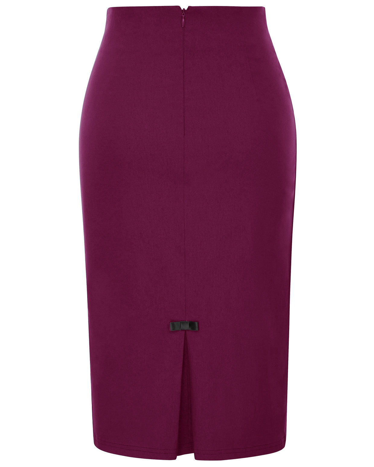 belle poque Vintage Bow-Knot Decorated Hips-Wrapped Bodycon Pencil Skirt