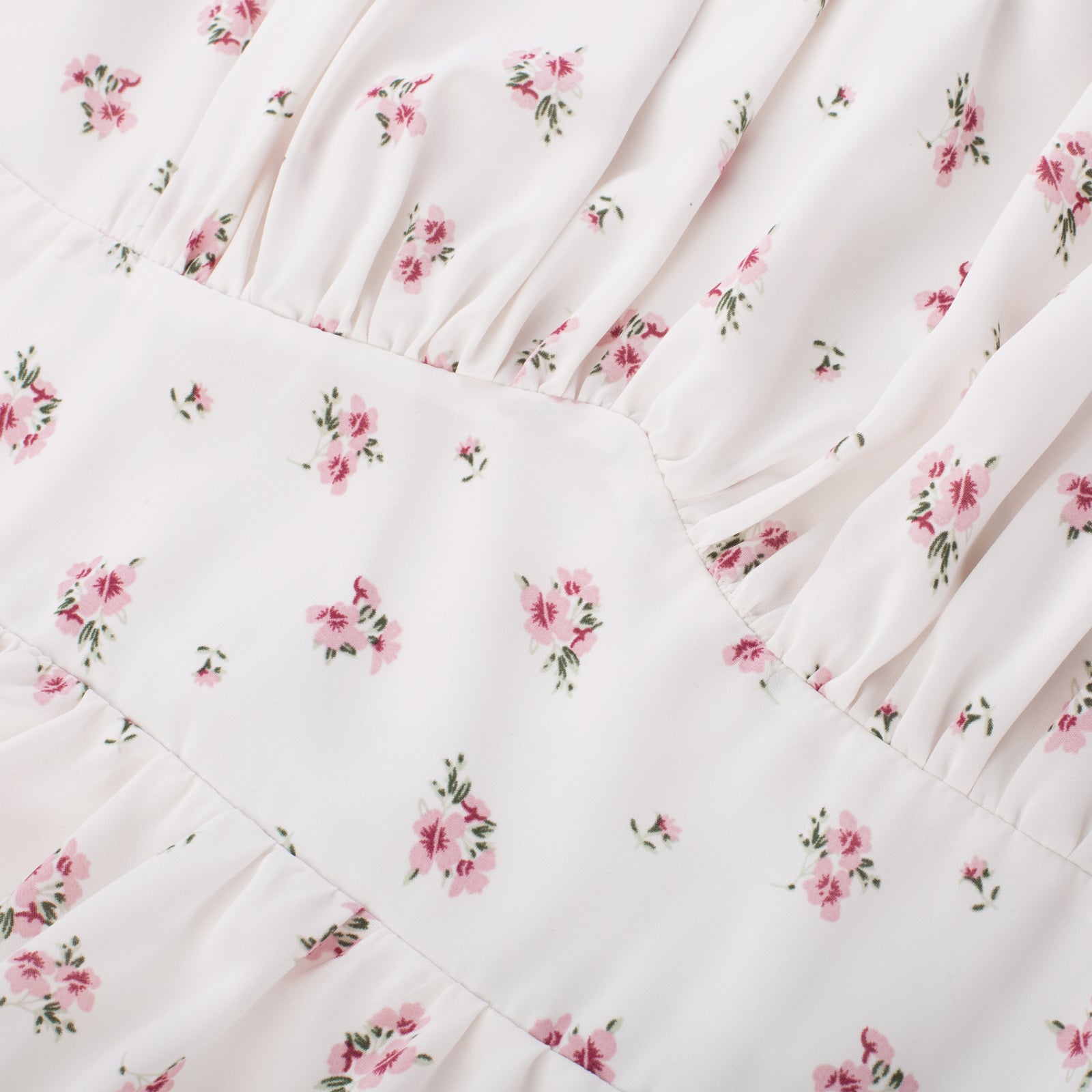 belle poque Floral Print Square Neck Tiered Ruffle Dress 2023 Summer Vintage A-line Swing Midi Dress