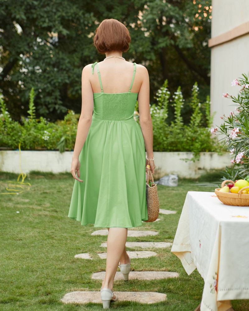 belle poque Summer Slip Dresses for Women Spaghetti Strap Midi Sun Dress Cute Casual Dress with Pockets