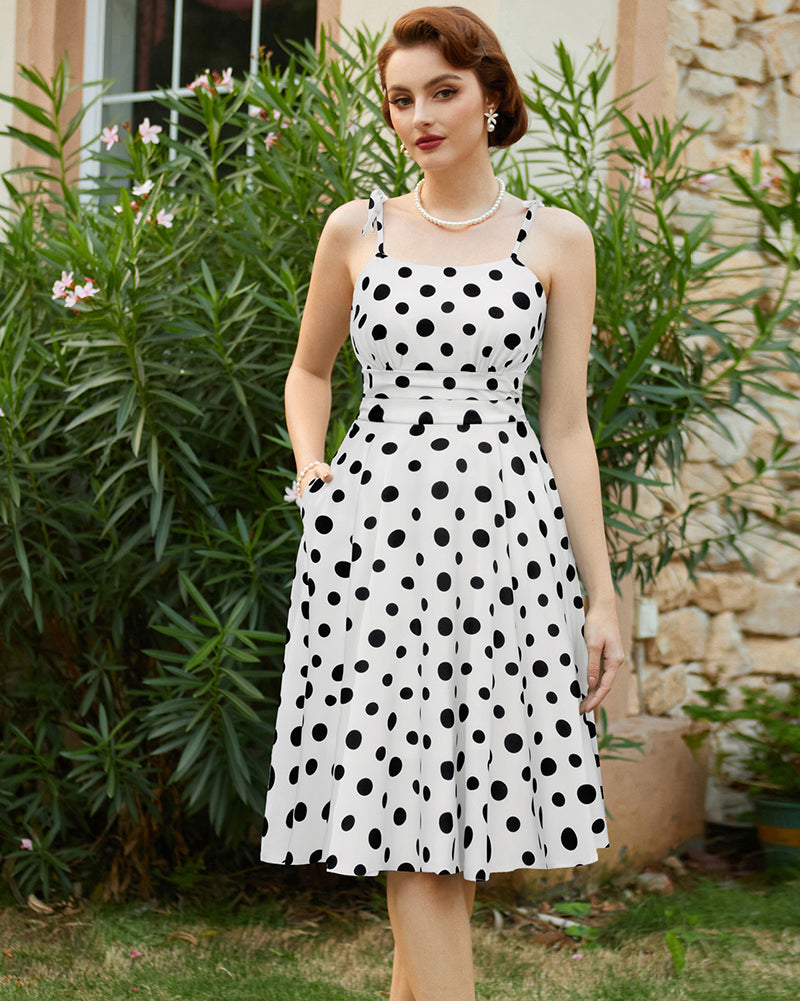 belle poque Summer Slip Dresses for Women Spaghetti Strap Midi Sun Dress Cute Casual Dress with Pockets