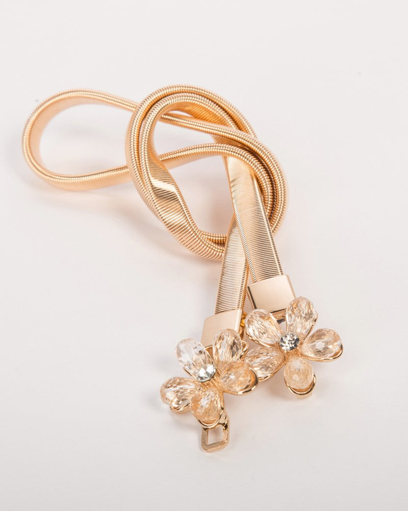 belle poque Skinny Punk Elastic Alloy Belt