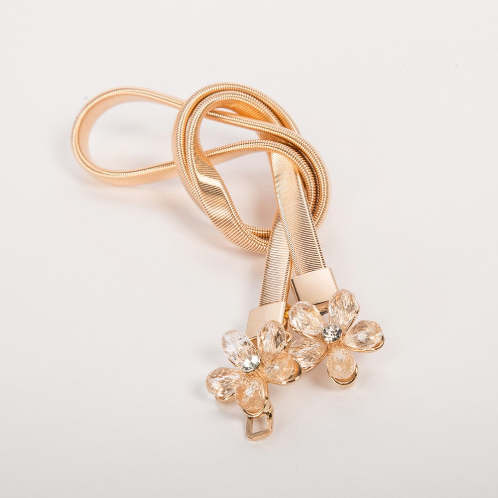 belle poque Skinny Punk Elastic Alloy Belt