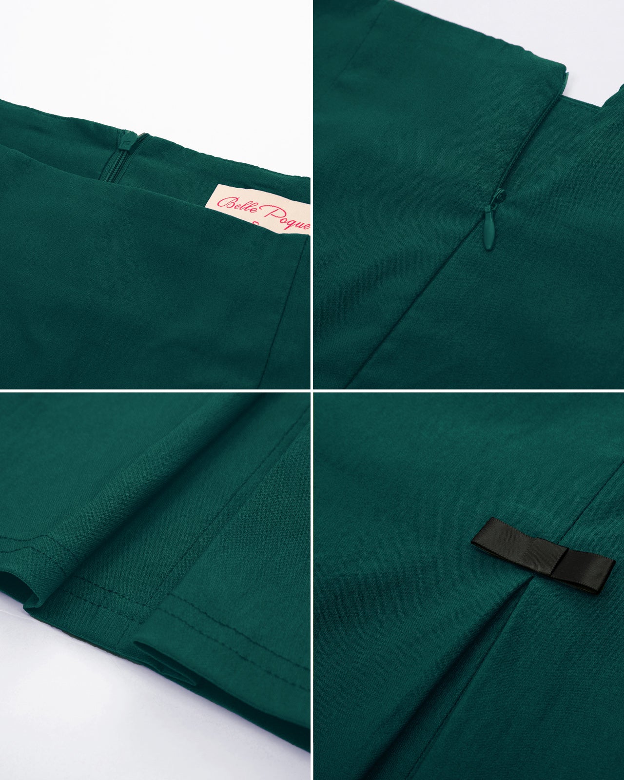 belle poque Vintage Bow-Knot Decorated Hips-Wrapped Bodycon Pencil Skirt