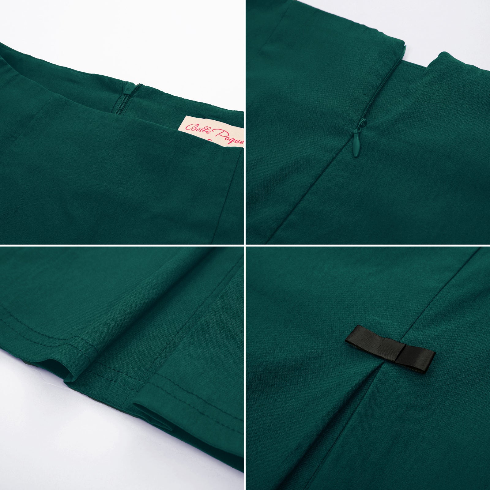 belle poque Vintage Bow-Knot Decorated Hips-Wrapped Bodycon Pencil Skirt