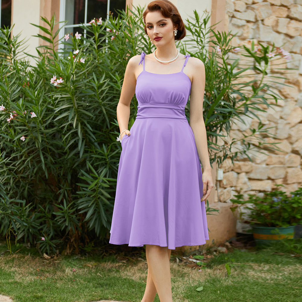 belle poque 2025 Summer Dresses for Women Midi Sun Dress Cute Casual Dress with Pockets