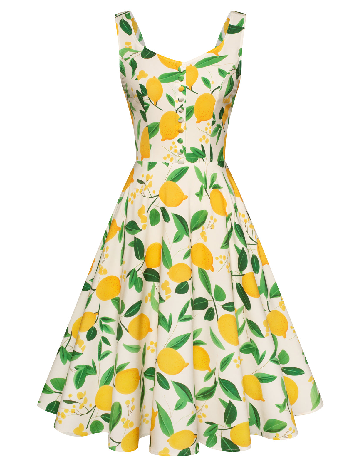 belle poque 1950s Retro Vintage Sleeveless Homecoming Dresses Cocktail Party Lemon