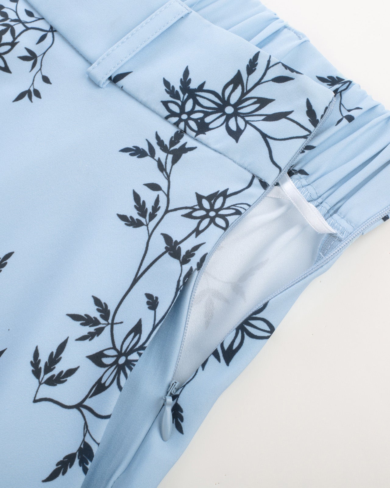 belle poque Swing Skirt with Belt Elastic High Waist Buttons Decorated Skirt