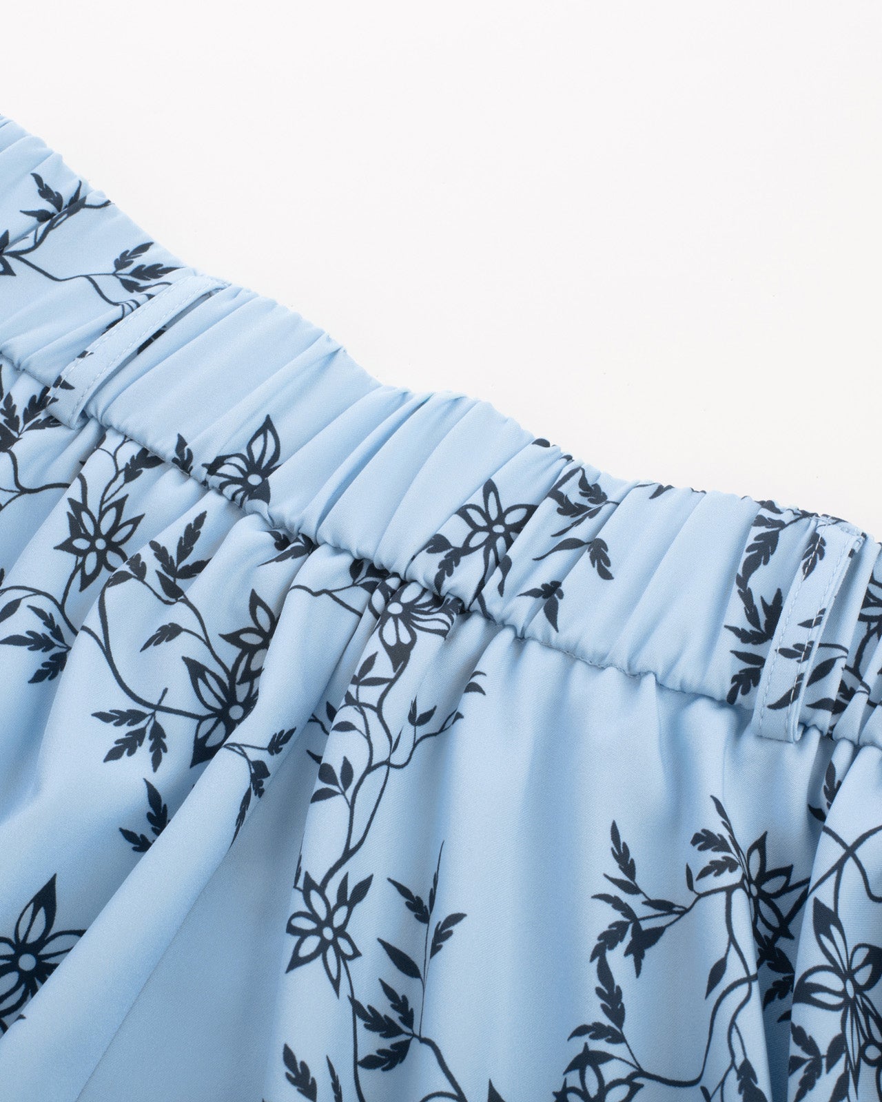 belle poque Swing Skirt with Belt Elastic High Waist Buttons Decorated Skirt