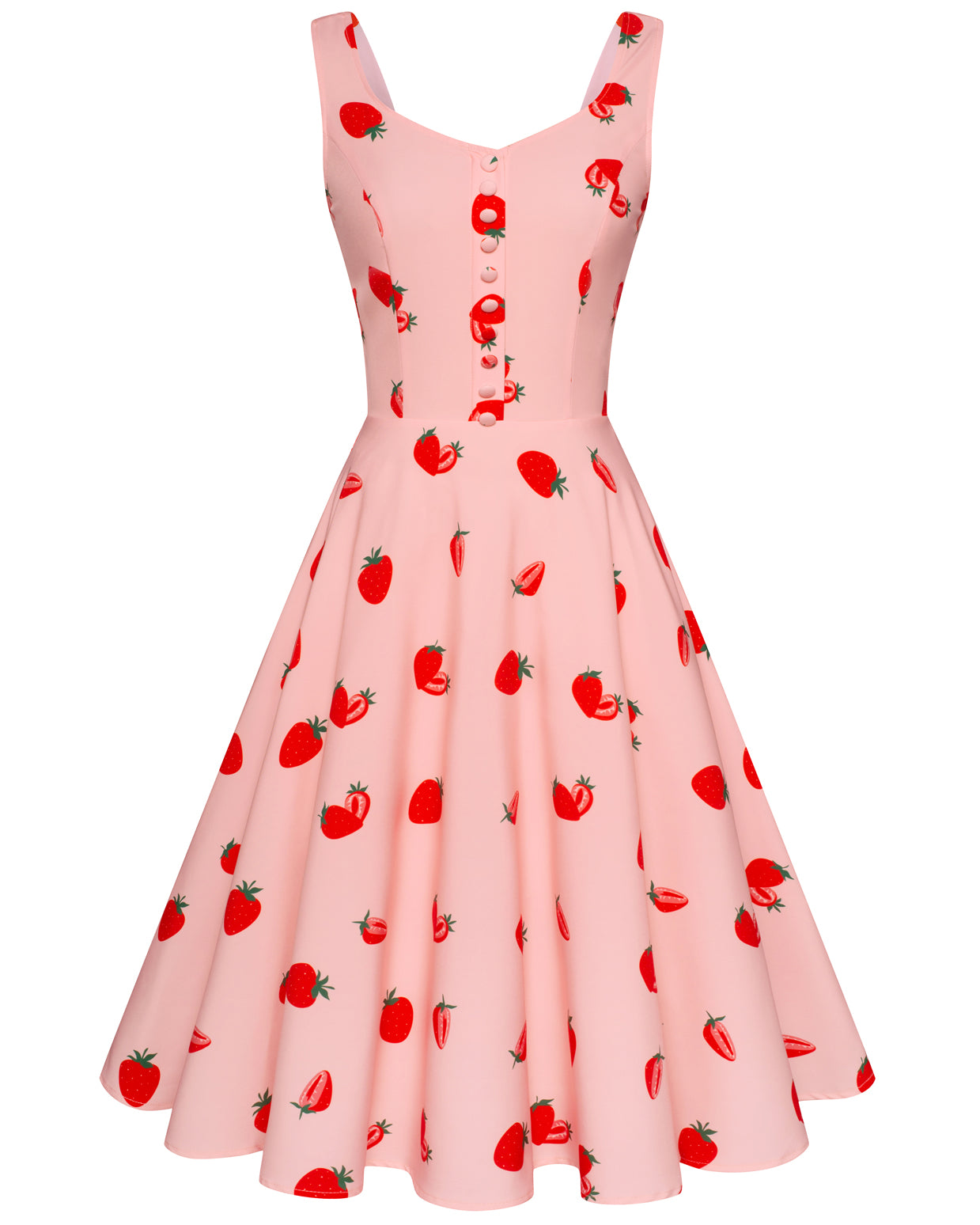 belle poque 1950s Retro Vintage Sleeveless Homecoming Dresses Cocktail Party Strawberry pink