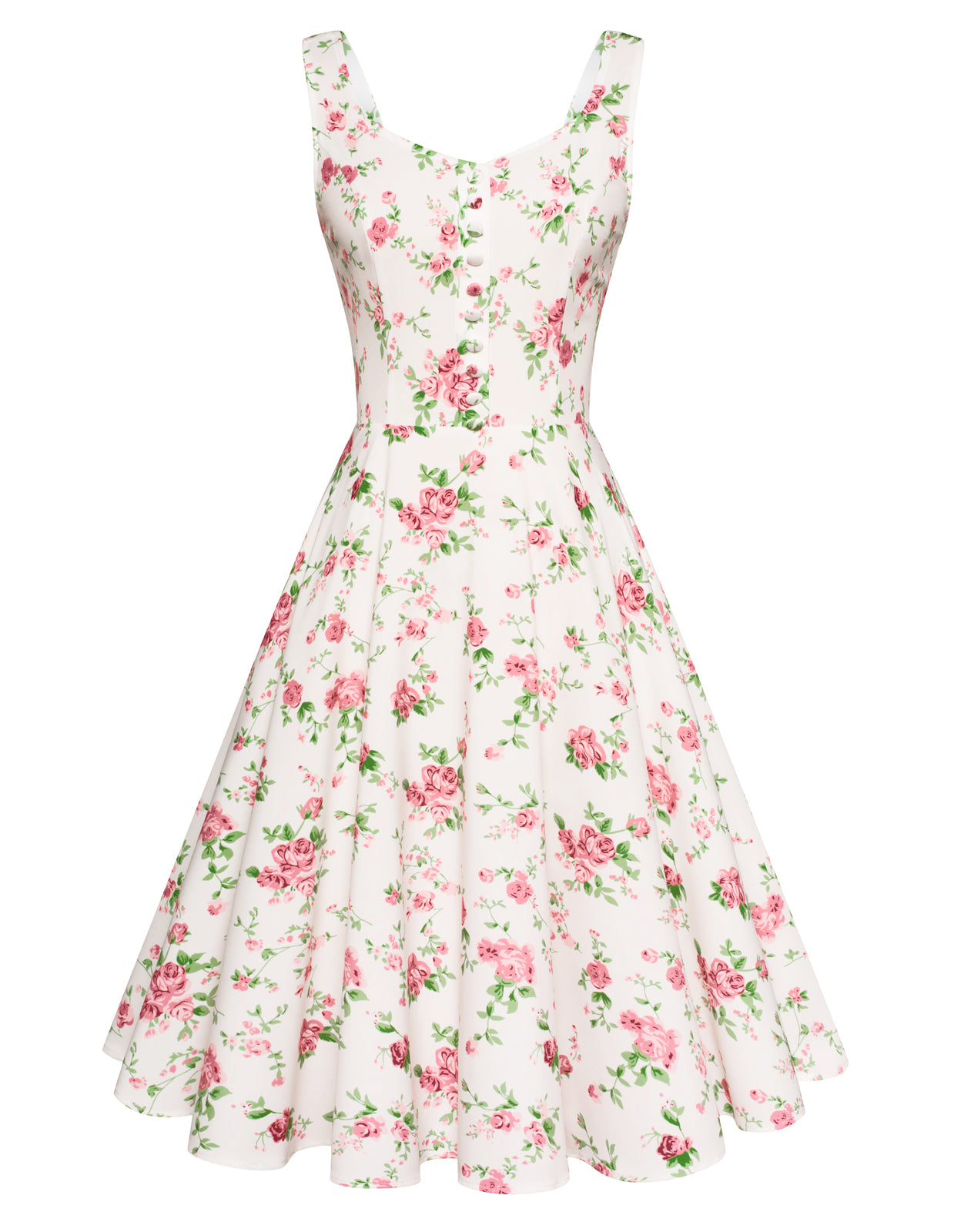 belle poque 1950s Retro Vintage Sleeveless Homecoming Dresses Cocktail Party pink flower
