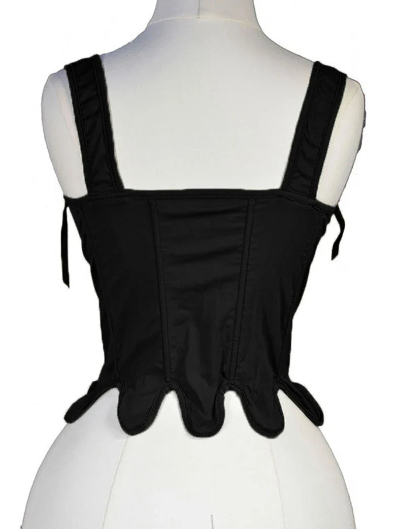 belle poque Victoria Stretch Twill Cotton Herringbone Corset Tops