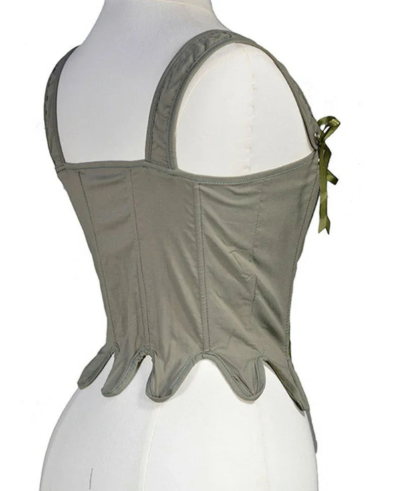 belle poque Victoria Stretch Twill Cotton Herringbone Corset Tops