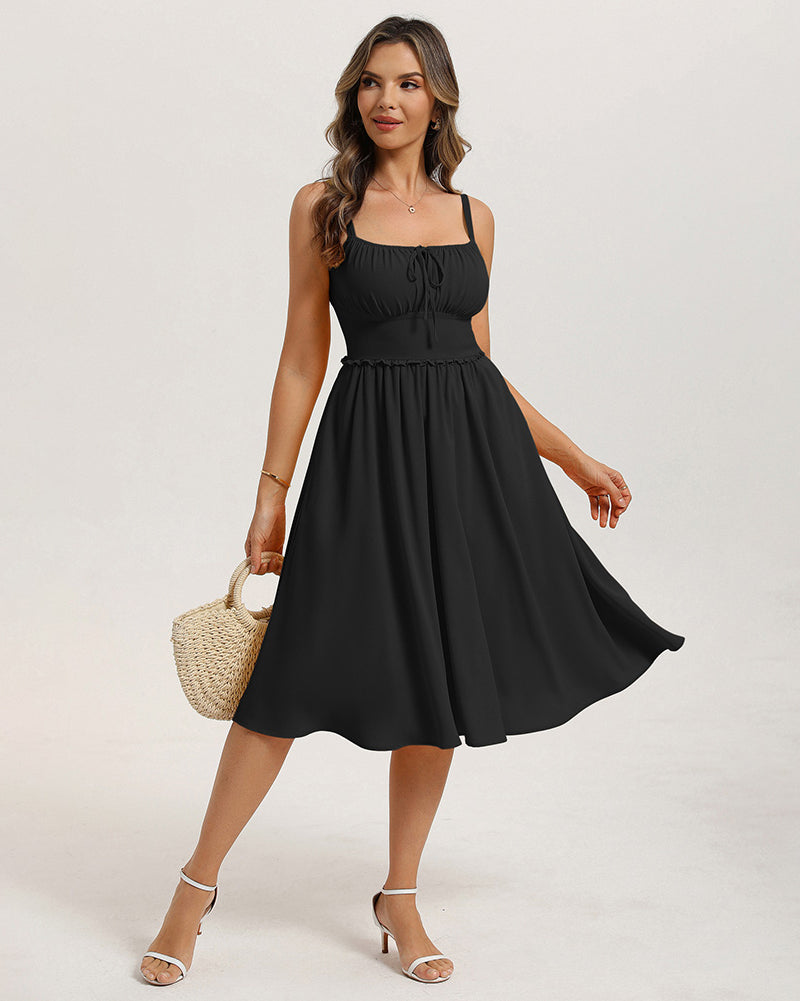 belle poque Summer Dress for Women 2026 Sleeveless Sundress Flowy Wedding Guest Dresses