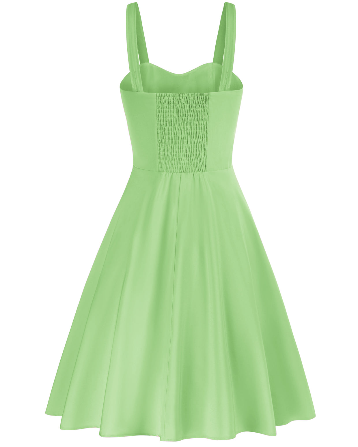 belle poque Vintage Two-Way Defined Waist Dress Ruched Bodice Flared A-Line Dress