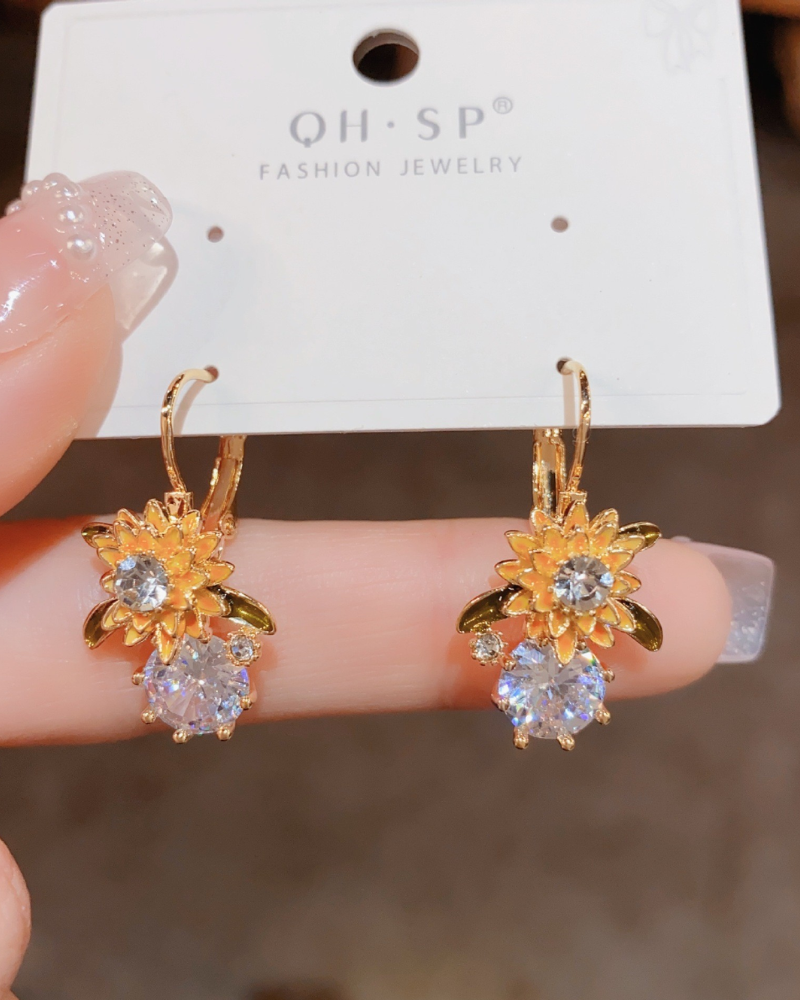 belle poque Vintage Pearl 925 Silver Needle Earrings Classic Pearl Decorative Earrings Flower