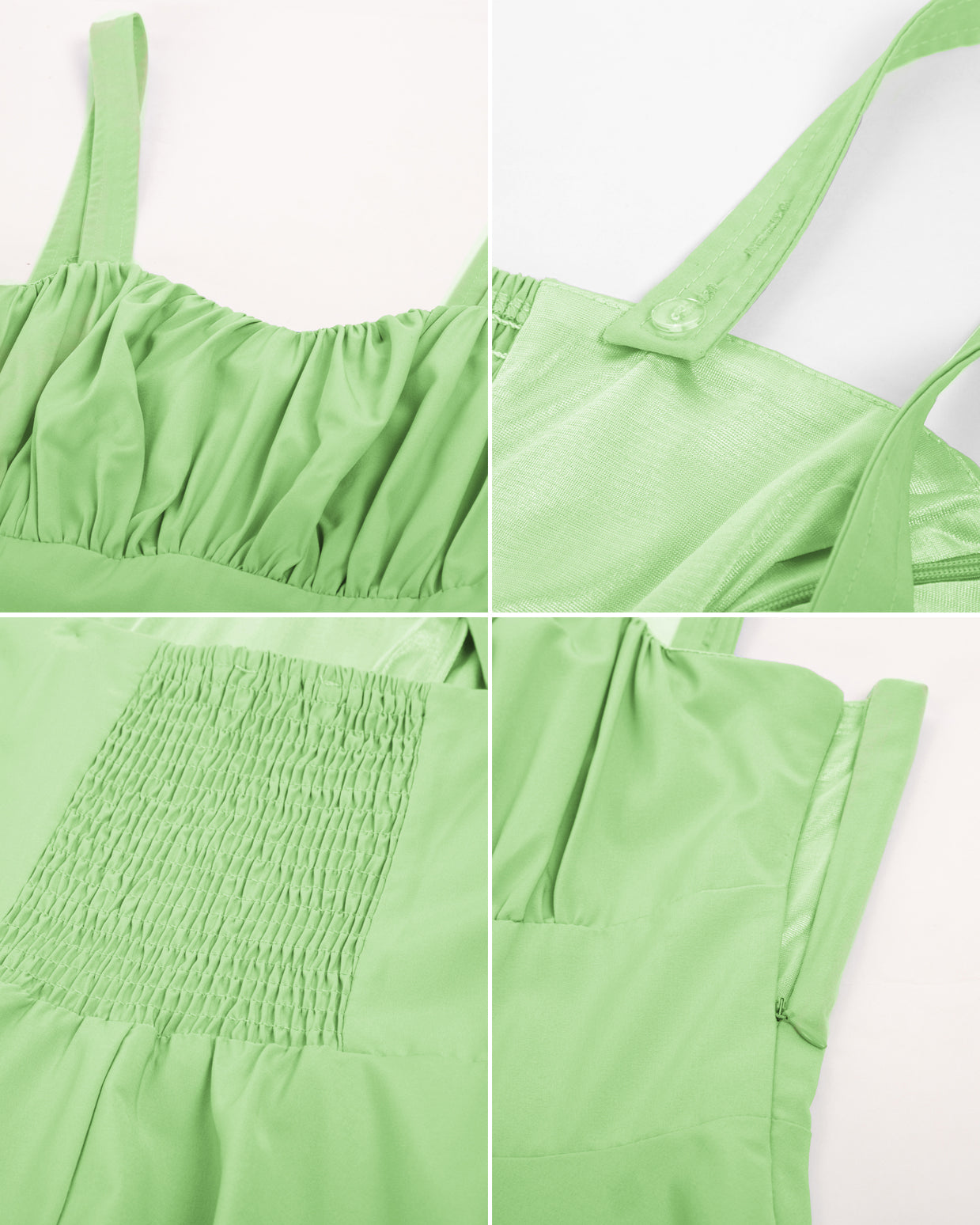 belle poque Vintage Two-Way Defined Waist Dress Ruched Bodice Flared A-Line Dress