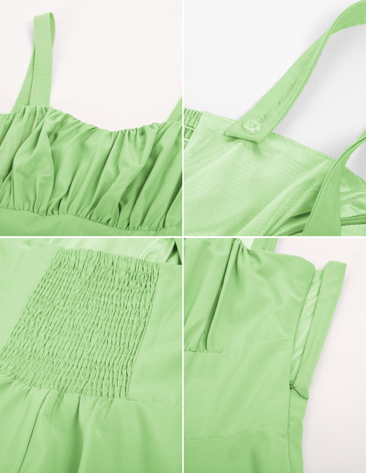 belle poque Vintage Two-Way Defined Waist Dress Ruched Bodice Flared A-Line Dress