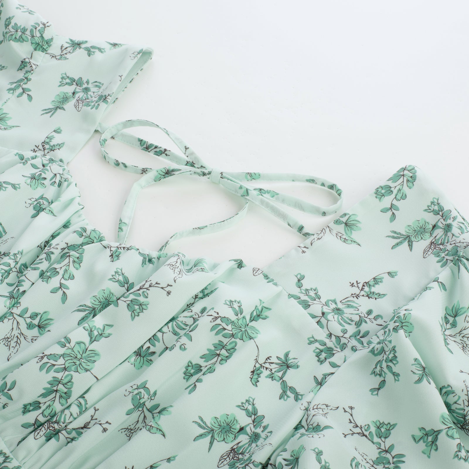 belle poque Floral Print Square Neck Tiered Ruffle Dress 2023 Summer Vintage A-line Swing Midi Dress