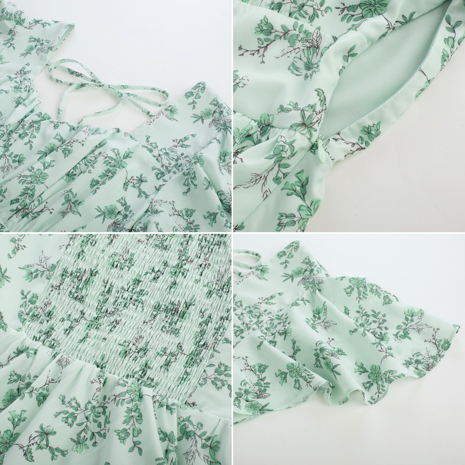 belle poque Floral Print Square Neck Tiered Ruffle Dress 2023 Summer Vintage A-line Swing Midi Dress