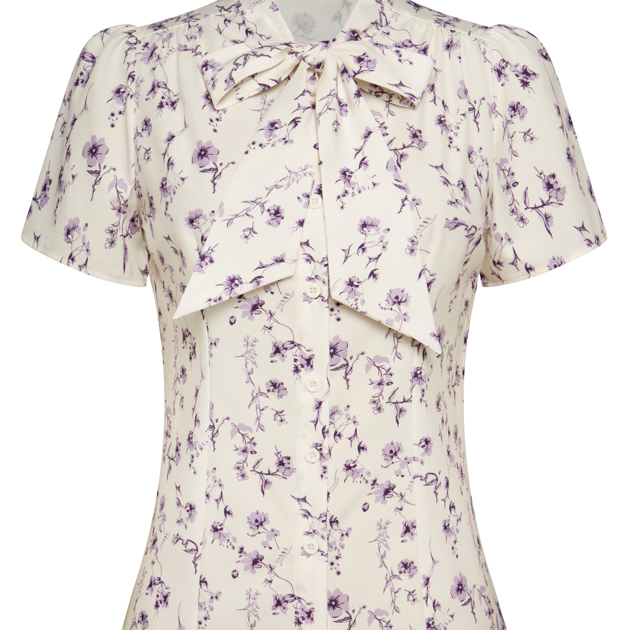 belle poque Summer Short Sleeve Office Button Down Blouse Stripe Shirt Tops with Bow Tie