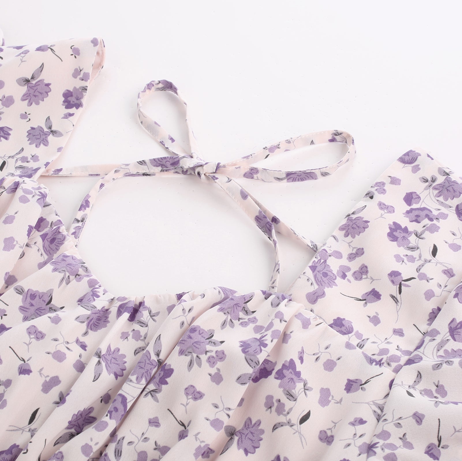 belle poque Floral Print Square Neck Tiered Ruffle Dress 2023 Summer Vintage A-line Swing Midi Dress