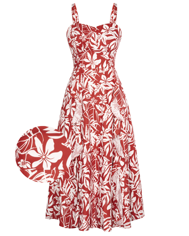 belle poque Sun Slip Dresses for Women Boho Maxi Dresses Casual Spaghetti Ruffle Dress