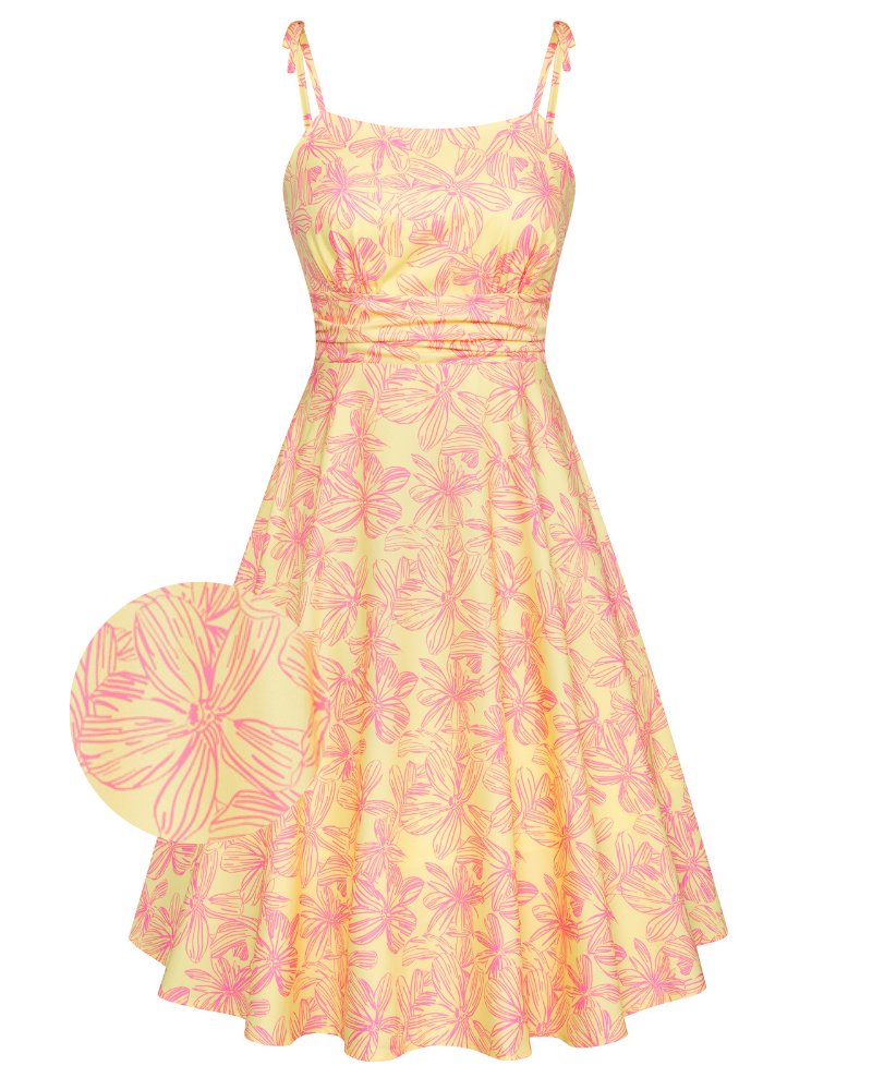 belle poque Summer Slip Dresses for Women Spaghetti Strap Midi Sun Dress Cute Casual Dress with Pockets