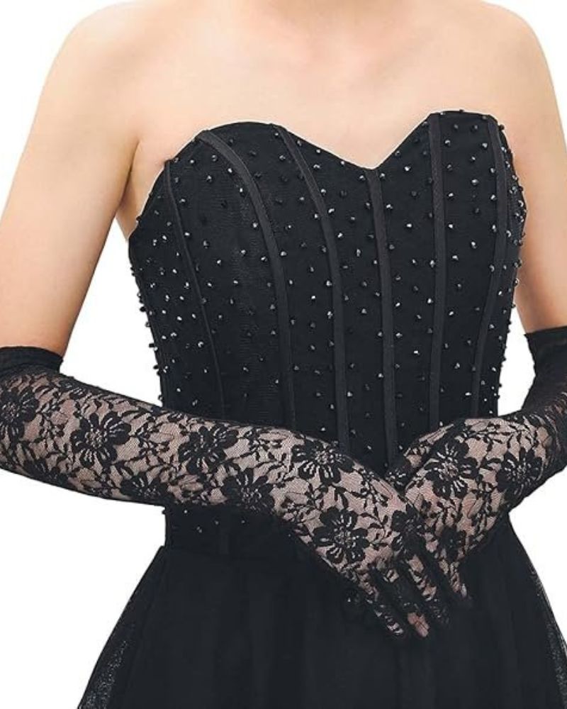 belle poque Lace Gloves Long Sexy Dress Gloves Accessories