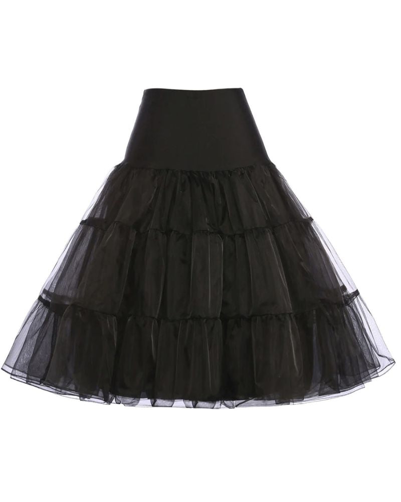 belle poque Retro Dress Vintage Dress Crinoline Petticoat Underskirt Black