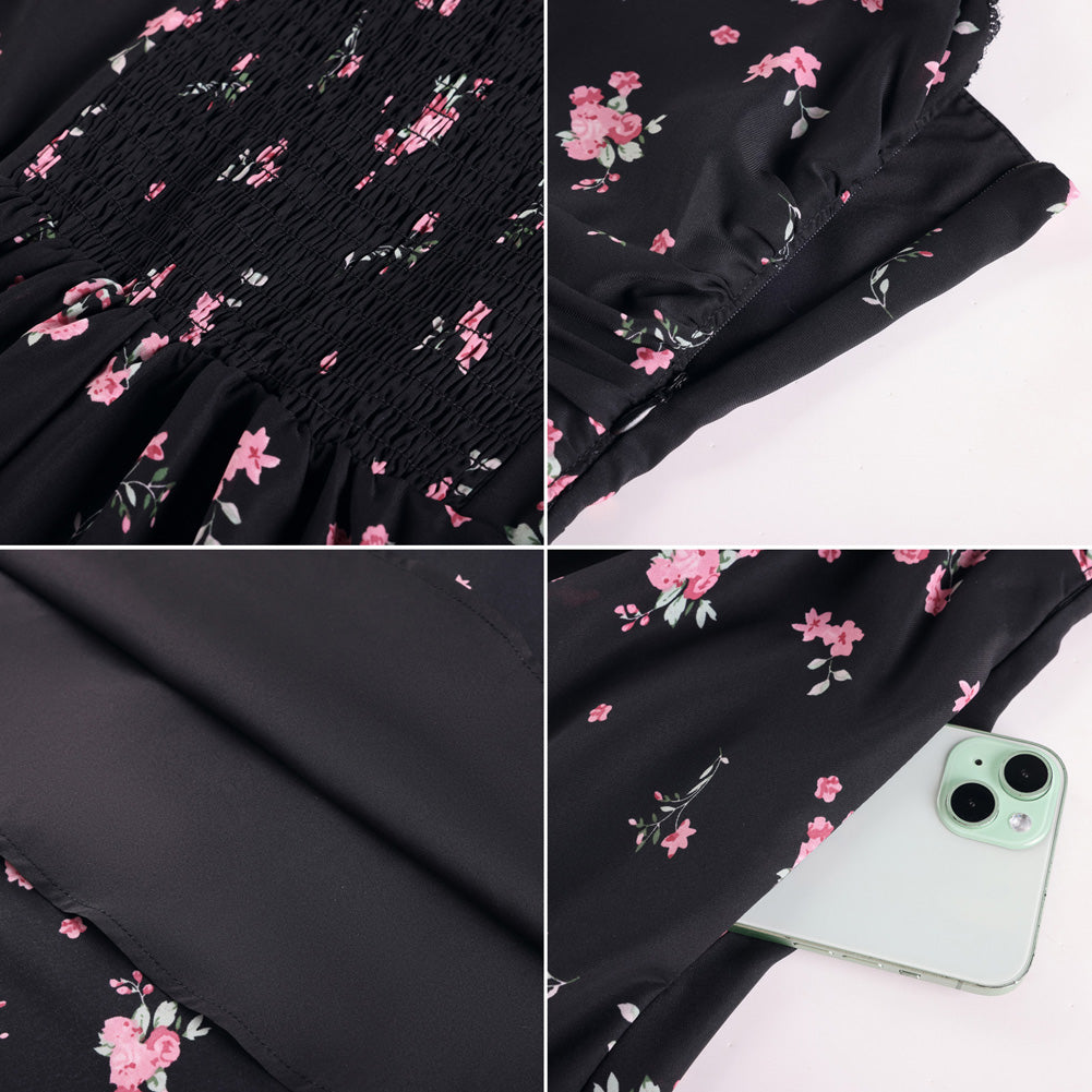 belle poque Women Spring Summer Wedding Guest Dress 2026 Midi Tea Party Ruched Sundress