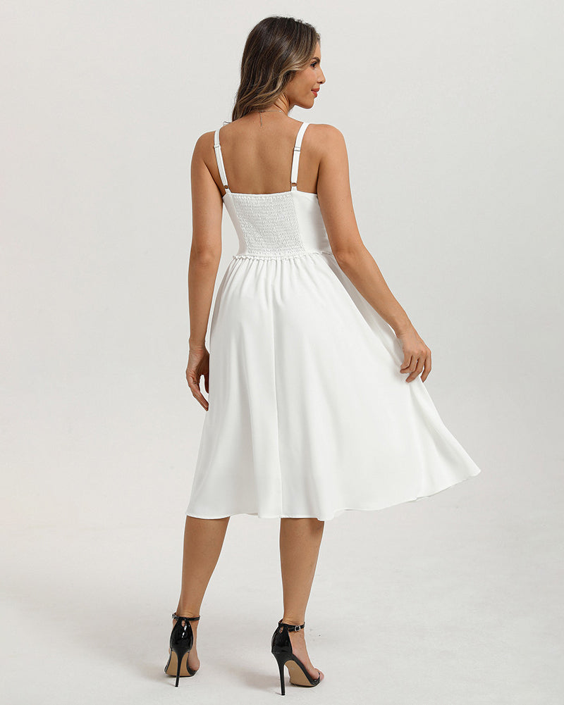 belle poque Summer Dress for Women 2026 Sleeveless Sundress Flowy Wedding Guest Dresses
