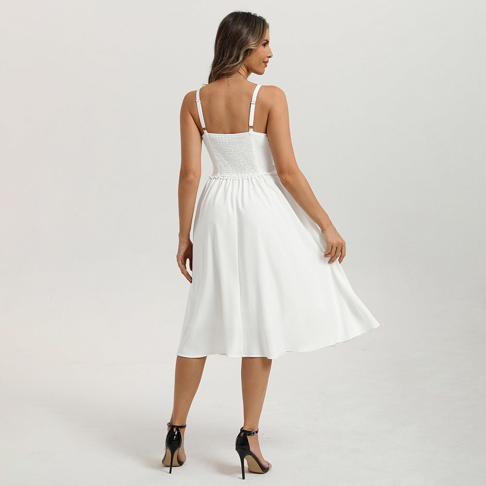 belle poque Summer Dress for Women 2026 Sleeveless Sundress Flowy Wedding Guest Dresses