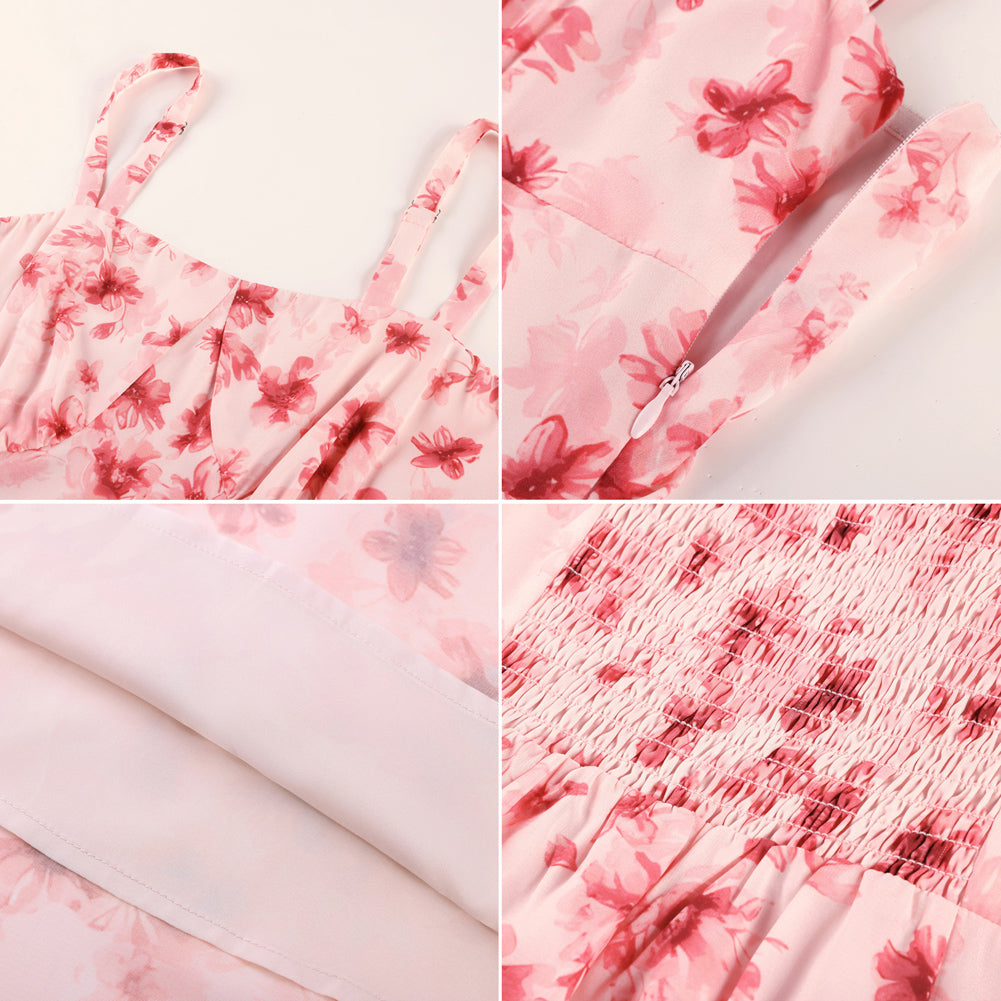 belle poque Long Fairy Dress with Ruffle Trim Empire Waist Dress for Women Summer