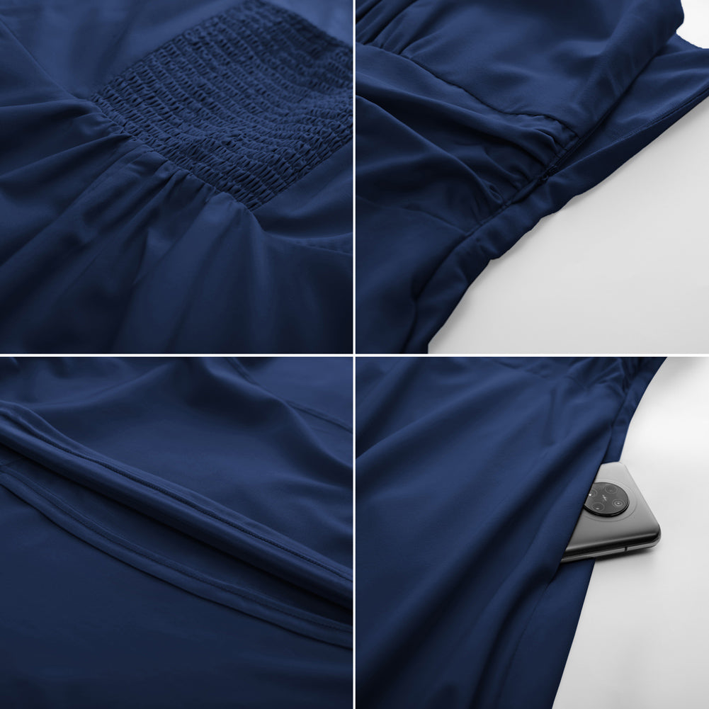 belle poque 2026 Summer Dresses for Women Midi Sun Dress Cute Date Casual Dress with Pockets