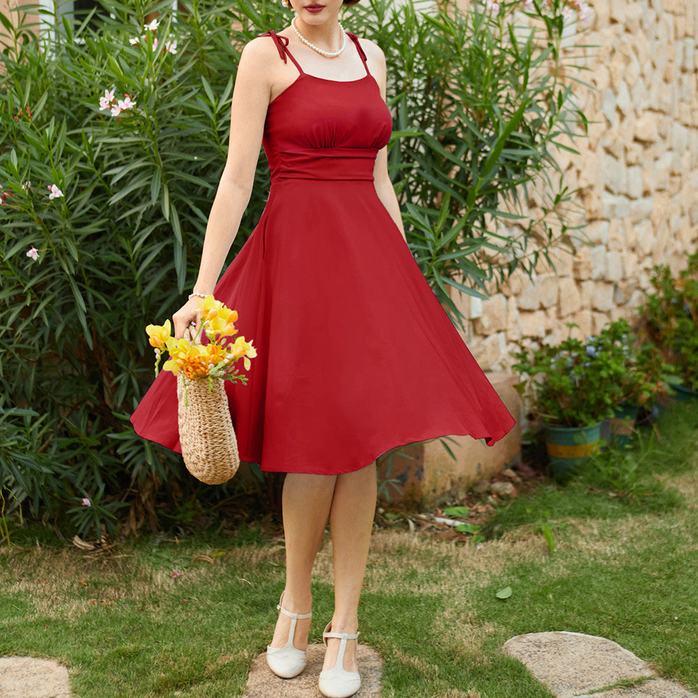 belle poque 2026 Summer Dresses for Women Midi Sun Dress Cute Date Casual Dress with Pockets