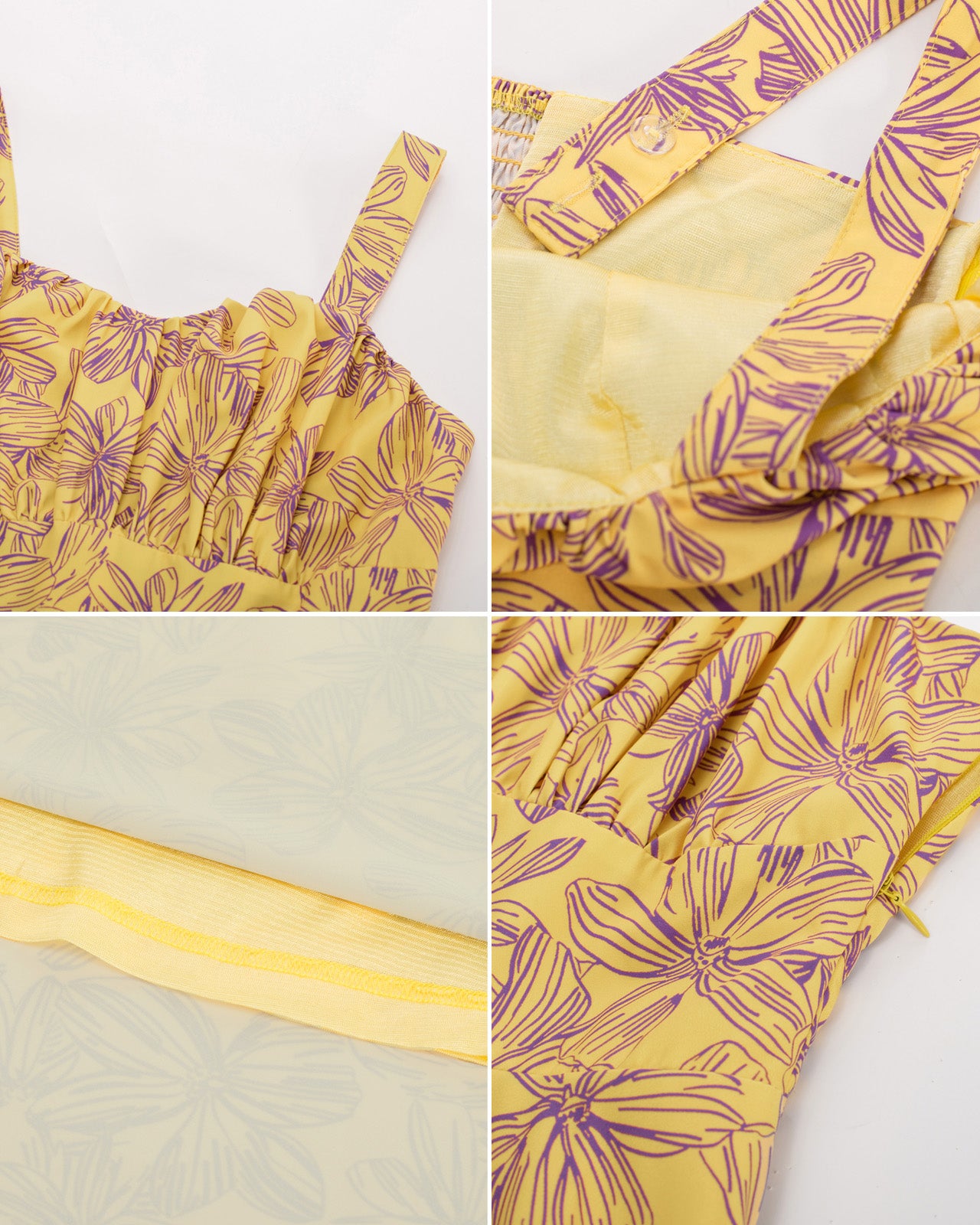 belle poque Vintage Two-Way Defined Waist Dress Ruched Bodice Flared A-Line Dress