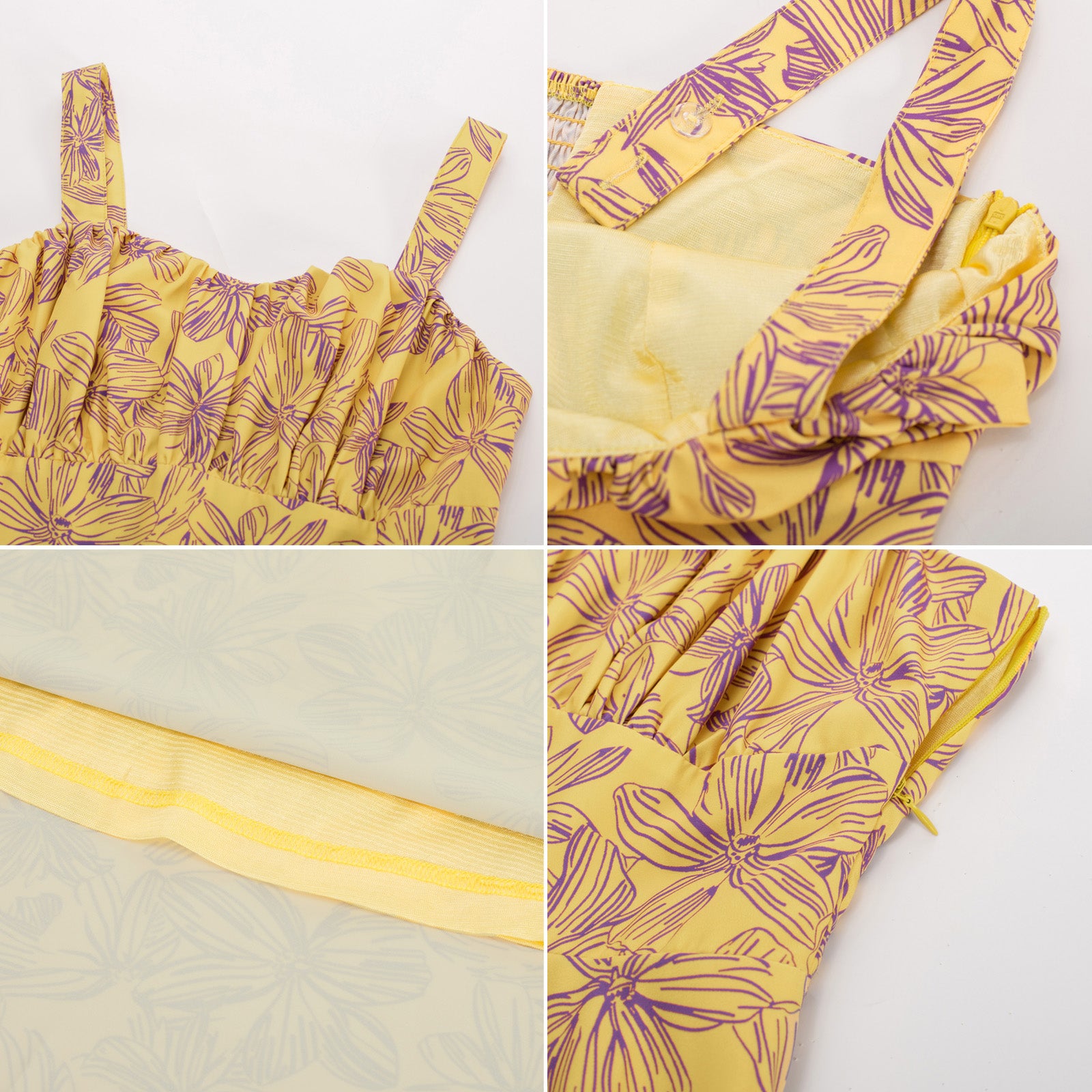 belle poque Vintage Two-Way Defined Waist Dress Ruched Bodice Flared A-Line Dress