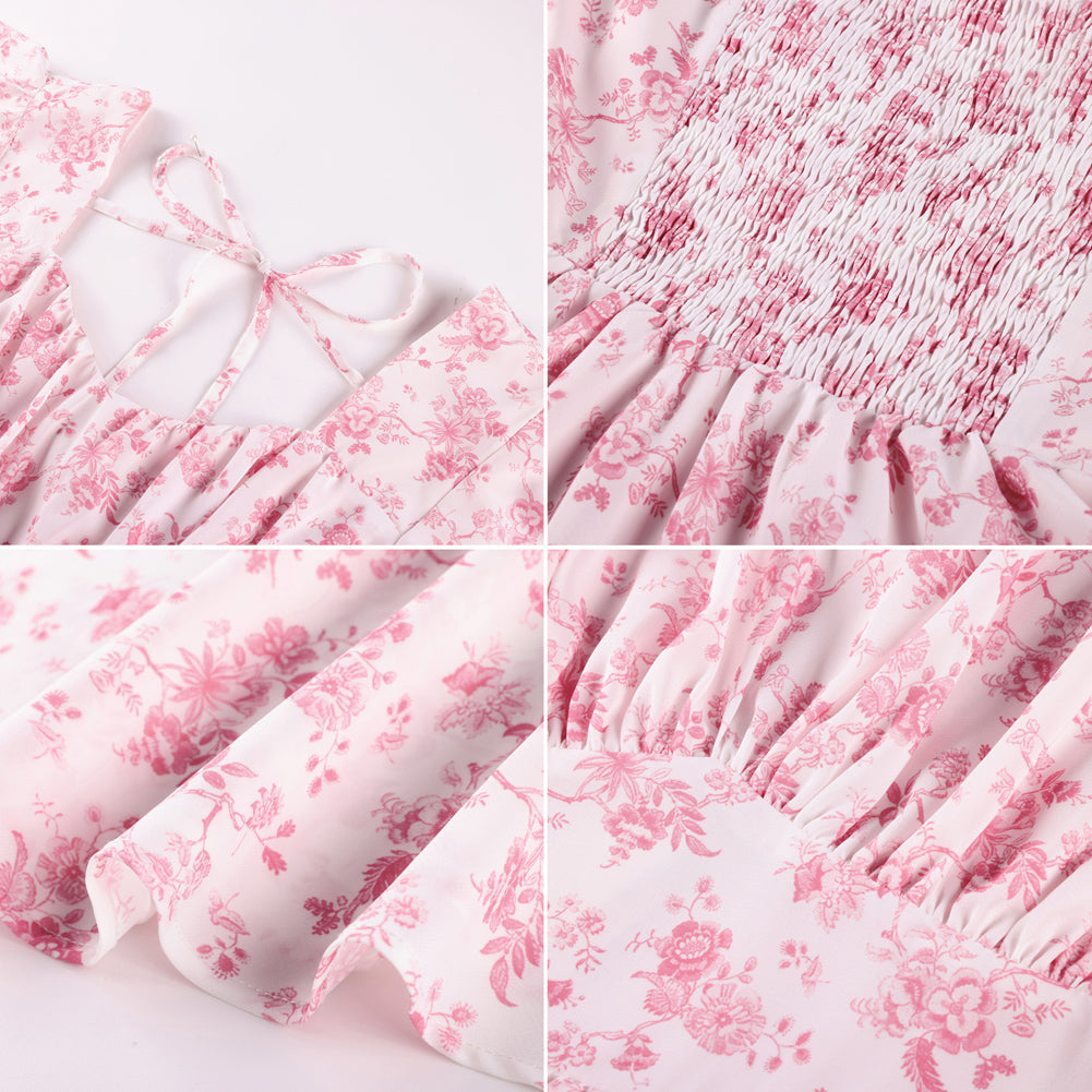 belle poque Vintage Dress 2026 Summer Layered Tiered Ruffle Swing Midi Dress