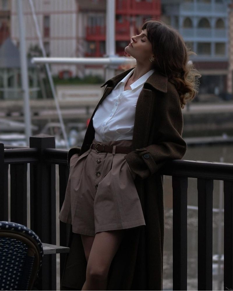 belle poque Womens Shorts Casual High Waisted Summer Pleated Wide Leg Shorts with Pockets and Belt