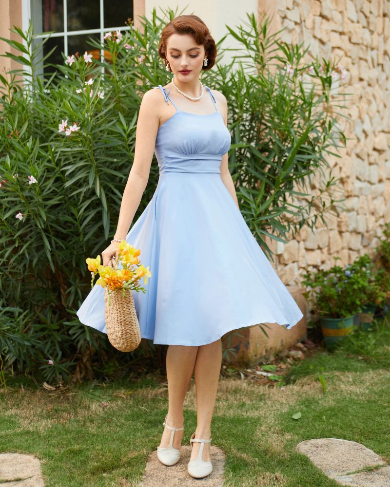 belle poque 2026 Summer Dresses for Women Midi Sun Dress Cute Date Casual Dress with Pockets