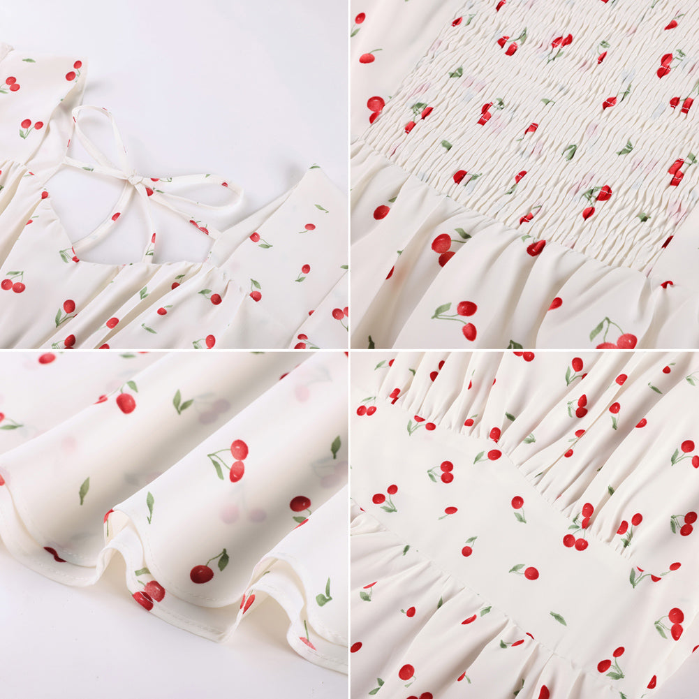 belle poque Vintage Dress 2026 Summer Layered Tiered Ruffle Swing Midi Dress